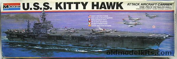 Monogram 1/804 USS Kitty Hawk Aircraft Carrier, 3007 plastic model kit